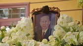 Ban thờ, nơi quàn linh cữu nguyên Phó Thủ tướng Trương Vĩnh Trọng tại gia đình ở ấp Lương Thuận, xã Lương Quới, huyện Giồng Trôm, tỉnh Bến Tre. Ảnh: VGP