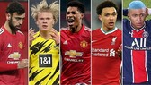 Bruno Fernandes, Erling Haaland, Marcus Rashford, Trent Alexander-Arnold và Kylian Mbappe