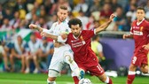 Sergio Ramos và Mo Salah trong trận chung kết năm 2018
