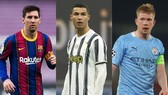 Messi, Ronaldo và De Bruyne