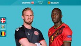 Thủ thành Đan Mạch Schmeichel và tiền đạo Bỉ Romelu Lukaku