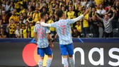 Bruno ăn mừng thắng lợi cùng Ronaldo