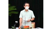Bí thư Thành ủy TPHCM Nguyễn Văn Nên phát biểu tại hội nghị, chiều 11-9-2021. Ảnh: VIỆT DŨNG