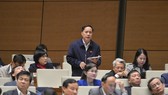 ĐB Nguyễn Mai Bộ phát biểu tại hội trường sáng 17-11. Ảnh: QUANG PHÚC