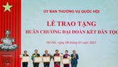 Huân chương Đại đoàn kết Dân tộc được trao tặng lãnh đạo Quốc hội