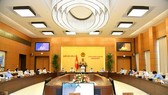Quang cảnh phiên họp thứ 58, phiên họp cuối cùng của UBTVQH khoá XIV