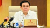 Chủ tịch Quốc hội Vương Đình Huệ phát biểu tại phiên họp