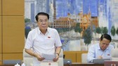Trưởng Ban Dân nguyện Dương Thanh Bình báo cáo tại phiên họp. Ảnh: TTXVN