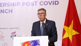 Chủ tịch EuroCham Alain Cany phát biểu tại sự kiện. Ảnh: QUANG PHÚC