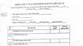 Mẫu "Phiếu góp ý của cộng đồng dân cư liên quan" quá chuyên môn nên việc lấy ý kiến chưa sát thực tế