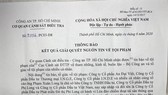 Quyết định khởi tố vụ án lừa đảo chiếm đoạt tài sản tại Công ty Cổ phần Đầu tư và Phát triển đô thị Phi Long