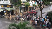 Công an phong toả hiện trường. Ảnh: CHÍ THẠCH