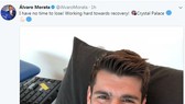 Morata và hình ảnh đầy lạc quan trên Twitter