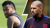 Valdes (phải) và Neymar