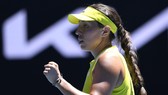 Pegula trong trận thắng Azarenka