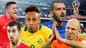 (Từ trái qua) Leonardo Bonucci, Aubameyang, Alexis Sanchez, (hàng dưới) Mkhitaryan, Arjen Robben. Ảnh: ANSA