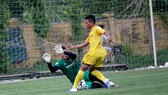 Thanh Minh trong buổi tập cùng đội U22 Việt Nam