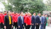 Lãnh đạo VFF cùng tập thể BHL, cầu thủ ĐTQG và U22 Việt Nam tại khu di tích Quốc gia Đền Hùng