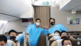 Đội tuyển Việt Nam được bố trí ngồi khoang riêng trên máy bay từ UAE về TPHCM. Ảnh: ĐOÀN NHẬT