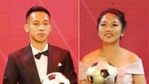 Hùng Dũng và Huỳnh Như tại Gala trao giải QBV VN 2019