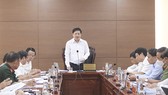 Ông Lương Nguyễn Minh Triết, Chủ tịch Ủy ban bầu cử TP Đà Nẵng phát biểu tại cuộc họp