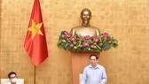 Thủ tướng Phạm Minh Chính chủ trì và phát biểu tại phiên họp Chính phủ chuyên đề về xây dựng pháp luật, ngày 17-8. Ảnh: VIẾT CHUNG