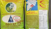 Gạo ST25 mới có in hình ông Cua. Ảnh: NVCC