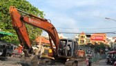 Công trình cải tạo cống thoát nước đường Lã Xuân Oai (TP Thủ Đức) hiện đang gấp rút thi công