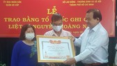 Cấp bằng Tổ quốc ghi công cho liệt sĩ “hiệp sĩ” Nguyễn Hoàng Nam
