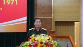 Thượng tướng Nguyễn Tân Cương phát biểu khai mạc hội thảo