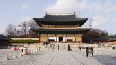 Du khách tham quan cung điện Gyeongbok được xây dựng năm 1395, ở Seoul, Hàn Quốc. Ảnh: M.H