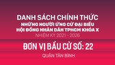 Đơn vị bầu cử số: 22 (quận Tân Bình)