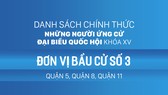 Đơn vị bầu cử số 3 (quận 5, quận 8, quận 11)