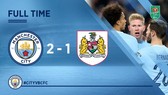 Man City - Bristol City 2-1 (lượt đi): Sergio Aguero tỏa sáng phút bù giờ