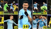 Man City - Burton 9-0: Gabriel Jesus lập poker, De Bruyne, Zinchenko, Foden, Walker, Mahrez góp vui