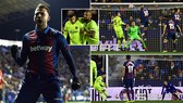Levante - Barcelona 2-1: Cabaco, Mayoral hạ Barca, Coutinho rút ngắn tỷ số