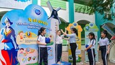 Góc dinh dưỡng nhằm cung cấp kiến thức về chế độ dinh dưỡng cân bằng, theo dõi tiến độ phát triển chiều cao cân nặng cho các em học sinh.