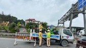 Tạm giữ 9 xe phân khối lớn đi vào cao tốc Hà Nội - Thái Nguyên