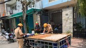 Tập trung xử lý xe tự chế quanh chợ đầu mối Bình Điền và các cửa hàng vật liệu xây dựng