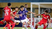 Trận hòa 3-3 giữa Hà Nội và Becamex Bình Dương ở lượt đi. Ảnh: MINH HOÀNG