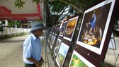 Visitors in the exhibition