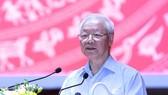Party General Secretary Nguyen Phu Trong speaks at the event. (Photo: SGGP)