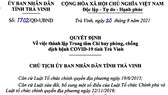 Trà Vinh thành lập Trung tâm Chỉ huy phòng chống dịch Covid-19