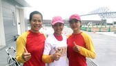 Các cô gái rowing Việt Nam tại đấu trường Olympic.