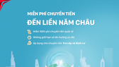 SCB ưu đãi Miễn phí chuyển tiền – Đến liền Năm châu