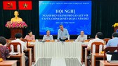   Đồng chí Phạm Quốc Bảo, Bí thư Đảng ủy, Chủ tịch Hội đồng thành viên EVNHCMC phát biểu tại Hội nghị
