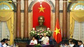 Tổng Bí thư, Chủ tịch nước Nguyễn Phú Trọng gặp Đoàn Chủ tịch Ủy ban Trung ương MTTQ Việt Nam 