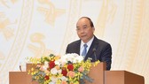 Thủ tướng Nguyễn Xuân Phúc kết luận Hội nghị Chính phủ với các địa phương. Ảnh: QUANG PHÚC