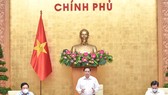 Thủ tướng Phạm Minh Chính kết luận phiên họp Chính phủ thường kỳ tháng 8 năm 2021. ẢNH: VIẾT CHUNG