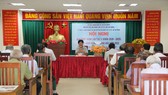 Đại tá Trần Thế Tuyển, Chủ tịch Hội hỗ trợ gia đình liệt sĩ TPHCM chủ trì hội nghị
